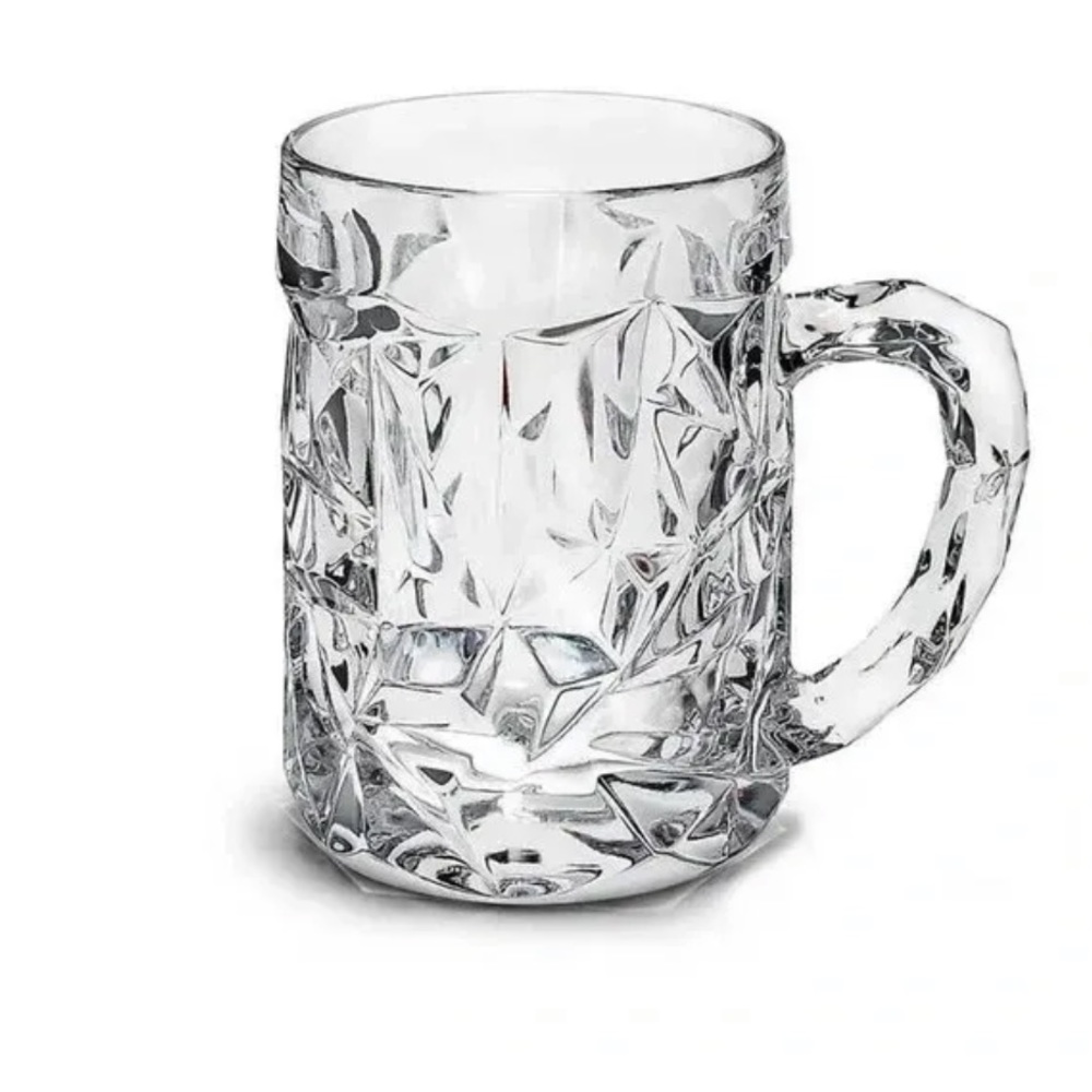 Tiffany & Co. Rock-Cut Crystal Beer Mug Stein